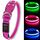 Leuchthalsband Hund, Colaseeme LED Hunde Leuchthalsband, Wasserdicht Hundehalsband Leuchtend, HundeleuchthalsbäNder Aufladbar für Pet Night Walking Safety, rosa L