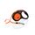 flexi® Neon S Gurt 5 m schwarz/neon-orange, Roll-Leine für Hunde bis 15 kg