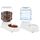 Amazon Basics 2 Stück, Hundefutter- und Wasserspender, Futter- und Wasserspender für Haustiere, Größe S, Klar, Grau
