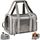 TOFFCAEA Transporttasche für Katze Hund, Hundetransportbox, Faltbare Katzentransportbox, tragbar, 5kg Katzen Hunde Tragebox, für mittelgroße Hunde, Katze (M, Grau) L 43 x B 28 x H 28 cm