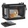 Feandrea Hundebox faltbar, 76,2 cm Transportbox für mittelgroße Hunde, Hundetasche, Oxford-Gewebe, mit 4 Türen aus Netzstoff, Griffen, Taschen für Futter und Wasserflasche, tintenschwarz PDC017B01