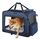 Feandrea Hundebox faltbar, Transportbox Hund, L, Hundetasche, Oxford-Gewebe, Netzstoff, atmungsaktiv tragbar transportabel, Metallrahmen, mit Griffen, Taschen, 70 x 52 x 52 cm, dunkelblau PDC70Z