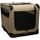Amazon Basics Hundehütte mit 2 Türen, tragbar, weich, faltbar, weich, Größe M (76 x 54 x 54 cm), Beige