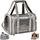 TOFFCAEA Transporttasche für Katze Hund, Hundetransportbox, Faltbare Katzentransportbox, tragbar, 8kg Katzen Hunde Tragebox, für mittelgroße Hunde, Katze (Grau, L 50 x B 34 x H 34 cm)