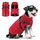 Woiil Hundemantel Hundejacke Wintermantel für Mittelgroße Hunde, Hundemantel Winter mit Geschirr, Hunde Wintermantel Kostüm Ärmellose Baumwolle Gepolsterte Weste Wasserdicht Warme Reflektierend, Rot M