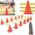 ACXIN 6er Sports Steckhürdenset 12 Kegel + 6 Stangen Agility Hürden Steckhürden Set, Koordinationstraining für Kinder Hunde Teamsport Fussball, Multifunktionskegel | Höhe: 32 cm | Stange: 100 cm