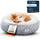 Katzenbett [beruhigende Wirkung] - Rundes, flauschiges Kissen für deine Samtpfote - Katzenkissen, Katzen-Körbchen, Kuschelbett waschbar, Katzenschlafplatz-Bettchen, Katzenbettchen | 55x55x20 cm