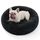 BEDSURE Hundebett waschbar Flauschiges Katzenbett - Ø 70 cm Katzenschlafplatz für Katzen und Hunde, plüsch Katzenkissen rund Kuschelbett, Dunkelgrau