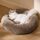 BEDSURE Katzenbett waschbar Flauschiges Hundebett - Ø 50 cm Rund Kissen, Katzenschlafplatz für Katzen Kleine Mittelgroße Hunde, Plüsch Katzenkissen Rund Kuschelbett Katzen Bettchen, Kamel