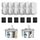 ATMZIQXR 12 Katzenbrunnen Edelstahl Filter: Trinkbrunnen für Katze Filter - Katzen Trinkbrunnen Filter - Verunreinigungen Filtern und Wasser Enthärten - 6 Kohlefilter + 6 Schaumfilter - 3-Monats-Kit