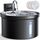 Katzenbrunnen Kabellos 3,5L-FEELNEEDY Trinkbrunnen für Katze mit Bewegungssensor-Batteriebetrieben Wasserbrunnen-4000 mAh Akkukapazität-304 Edelstahl Wasserschale-Pumpe Leise-mit 3 Filter-Schwarz