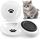 Auauraintt 3 Stück Katzennapf Keramik, mit Rutschfestem Gummiboden, Anti Whisker Fatigue Katzengeschirr Set, Flacher breiter Futter- und Wassernapf für Kätzchen,für Katzen und Kleintiere