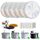 FEELNEEDY 6pcs Ersatzfilter+6pcs Wasserpumpenschwamm für Katzenbrunnen, gesunde und hygienische Filter für Haustier Wasserspender FN-W08/W08L (Ersatzfilter-Aktivkohle)