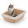 Iris Ohyama Katzenklo, klein, bis 7 kg, Grau, offen, ohne Deckel, Katzentoilette, Abnehmbarer Rand, Für große Katzen, Kätzchen, BPA-frei, Cat Litter Box, CLH-12S