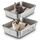 2er Set Edelstahl Katzenklo, Große Katzentoilette, XXL Katzentoilette Edelstahl Offen, Metall Katzenklo für Katzen Aller Größen & Kaninchen, Antihaftbeschichtet, Geruchsfrei (2 Stück, 50x35x15cm)