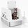 SZEE XL Edelsthal Katzenklo mit 180° Klappdeckel, Große Geschlossene Katzentoilette Edelstahl mit Deckel, Stainless Steel Cat Litter Box with Scoop-59x38x38cm, Weiß