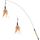 Pawaboo Katzenspielzeug - Interaktives Katzenangel Katze Spielzeug Katzen-Spielstab Katzenspielzeug-Stab mit Federn und 88cm Stab und Glocken für Kätzchen oder Katze, Braun Feder
