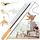 ROSAUI 2X Katzenangel lang, interaktives katzenspielzeug mit 2 Vogel und 3 Federn, Katzen Spielzeug für Kitten, cat Toys stabil 107cm