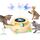 GoldenSun Interaktives Katzenspielzeug, 3 in 1 Elektrisch Automatischer Spielzeug für Katzen, Whack-A-Mole, Fluttering Butterfly, inklusive Ball, USB Wiederaufladbar Katzen Teaser mit 4 Aufsätzen