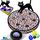 GoldenSun Katzenspielzeug, Automatischer, Schnell Rollender Ball im Beutel mit Fester Spule, Durch Bewegungszwitschern Aktivierter Beweglicher Ball, 7-Loch-Mausfangspiel