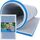 Borlech Aquarium-Filter-Medien-Schwamm-Pad, mehrschichtige Schaumstoff-Filterwatte für Aquariumfilter, Zubehör (40 x 30 x 1,5 cm)