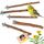 Vogelgaleria® 5 herrliche Natur Sitzstangen für Vögel wie Wellensittich, Nymphensittich, Kanarienvogel, Agaporniden | Naturholzstangen für den Vogel als wichtiges Vogelzubehör im Vogelkäfig | Zubehör