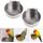 2 Stücke Edelstahl Vogelnapf Futter Schüssel Futternapf, Fütterungsbecher zum Aufhängen Käfig-Futterstation für Samen für Vogel Papageien (10 cm)