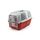 lionto Hundetransportbox aus robustem recyceltem Kunststoff, 48x31,5x33 cm, Transportbox mit praktischem Schließsystem & Tragegriff, auch geeignet für Katzen & Kleintiere, für Haustiere bis 15kg, rot