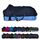 RL24 - Winterdecke Weidedecke 600D Basicline – atmungsaktive, Wind- & wasserdichte Outdoordecke mit Innenfutter & Kreuzbegurtung – Pferdedecke in Blau/Babyblau – 115cm (200g/m² Füllung)