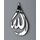 Manschin-Laserdesign Träne Allahs | Mohammad (PBUH) | Islamische Wanddekoration | Arabische Kalligraphie | Ramadan | Silber, Gold, Schwarz (Silber verspiegelt, Allah)