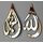 Manschin-Laserdesign Träne Allahs | Mohammad (PBUH) | Islamische Wanddekoration | Arabische Kalligraphie | Ramadan | Silber, Gold, Schwarz (Gold verspiegelt, Allah & Mohammad)