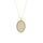 Remi Bijou 925 Sterling Silber Halskette mit Gravurplatte Oval Ayetel Kursi Gebet für Muslimen Allah Islam (Gold)