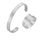 VASSAGO Einstellbare islamische Ayatul Kursi Ring/Armband für Frauen Männer Muslim Allah Koran Ringe Arabisch Kalligraphie Islam Eid Islamischer Ringe Schmuck Geschenke (Silber Ring&Armband)