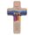 Butzon & Bercker Taufkreuz & Kinderkreuz aus Buche 11x18 cm – Farbiges Holzkreuz zum Aufhängen mit Fisch & Segensspruch – Geschenk zur Taufe Erstkommunion Jungen Mädchen