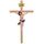 Kaltner Präsente Geschenkidee – Holzkreuz Wandkreuz Kruzifix aus Echtholz Buche Kreuz unbehandelt mit Jesus Christus Figur aus Kunststein handbemalt (Höhe 15 cm)
