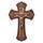 Roman römischen 26 cm Viktorianischer Stil Eiche und Antik Gold Finish Kruzifix Wandkreuz Kreuz