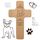 Geschenkissimo Hundekreuz mit individueller Gravur - mit Name, Spruch, Motiv - Holzkreuz für lebende oder verstorbene Hunde als Hundeschild, Gedenktafel, Trauergeschenk, Grabdeko, Sprüche mit Hund