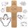 Taufkreuz mit individueller Gravur als Taufgeschenk für Jungen und Mädchen - personalisiert mit Name, Spruch, Motiv - Holz Kruzifix als Geschenk zur Taufe, Wasserweihe - Kreuz für Täufling