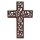 Ajuny Dekoratives Wandkreuz aus Holz, lang hängend, handgeschnitzt, Blumenmuster, Kirche, christliche Wandmontage, Holz, katholisch, für Zuhause, Büro, Kirchendekoration, religiöse Geschenke