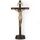 BC Katholisches Kruzifix, stehendes Kreuz, Jesus Christus, Tischdekoration, religiöses Geschenk, Holzschnitzerei, realistisches Finish, 27,7 cm hoch, handbemalt von Buildclassic