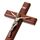 ARCHOBAN Kruzifix Wandkreuz katholisch, 30,5 cm Holzkreuz Wanddekoration – Braun + Antik Messing