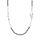 SAGA GIOIELLI® Unisex Rosenkranz Halskette mit schwarzen Kristallen aus Stahl