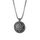 JewelryWe Herren Halskette Hexagramm Medaille: Edelstahl Vintage Davidstern Sternzeichen Amulett Medaille Runde Tag Anhänger mit Weizenkette Kette für Männer Silber