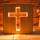 Jesus Kreuz Nachtlicht, 3D Jesus Kreuz Religiöses Mini Nachtlicht, 3D Holzschnitzerei LED Nachtleuchte, USB-betriebener Warmweiß Licht, Kleine Tischlampe für Zimmer, Heimdekoration,Ostergeschenke