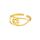 TEAMER Davidstern-Ring aus Edelstahl, verstellbar, Vintage-Fingerring, jüdischer Magen-Amulett-Schmuck für Frauen (Stil 3 – Gold)