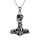 CUPENDA Thor Hammer Halskette Sterling Silber Mjolnir Baum des Lebens Anhänger mit Schwarzer Obsidian Nordic Wikinger Schmuck Geschenke für Damen