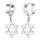 U7 Kleine Creolen mit Davidstern Anhänger Edelstahl Biker Gotik Hängeohrringe Punk Rock Huggie Kreolen Hoop Earrings Modeschmuck für Männer Frauen