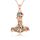 CUPENDA Thor Hammer Halskette Sterling Silber Mjolnir Baum des Lebens Anhänger mit Roségoldenem Nordic Wikinger Schmuck Geschenke für Damen