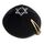JL Kippha's schwarz Samt Davidstern Bestickt Kippa Yarmulke Jüdische Kippa Isreal Kappe Judaica mit Klemme