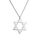 EUEAVAN Davidstern Halskette für Frauen Hexagramm Anhänger Halskette Amulett Symbo Jüdisch Israel Religiös David Schmuck Geschenk Frauen (Silber)